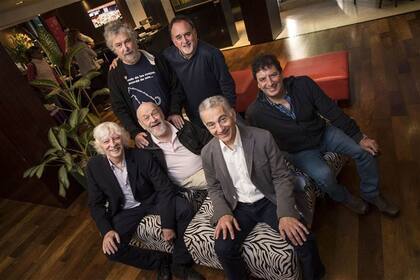 Les Luthiers, durante la presentación del espectáculo Gran Reserva en Rosario, cuando aún Carlos Nú?ez Cortés formaba parte del grupo