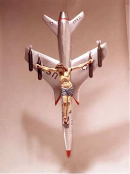 La obra Civilización Cristiana Occidental (1965), una de las más reconocidas de León Ferrari