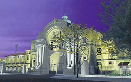 Render previo a la remodelación del Tattersall previa a su utilización como salón de eventos