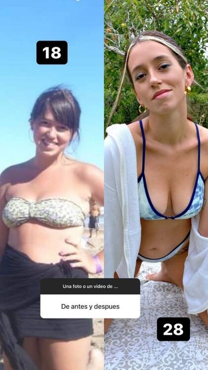 Leticia Siciliani, en su antes y después de 10 años