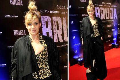 Leticia Brédice, anoche, en la alfombra roja de Bruja
