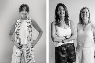 Leticia Rocco, de Estudio 11.11. A la derecha, Cecilia Larralde y Marcela Spelzini, fundadoras del estudio Larralde-Spelzini.