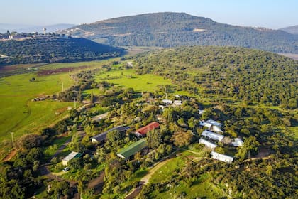 Vista de un kibutz al norte de Israel