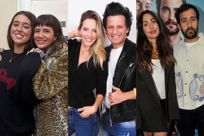 Leticia y Griselda Siciliani, Luisna y Darío Lopilato y Johanna y Nicolás Francella, hermanos que comparten la pasión por la actuación (Foto: Archivo / Gerardo Viercovich - LA NACION)