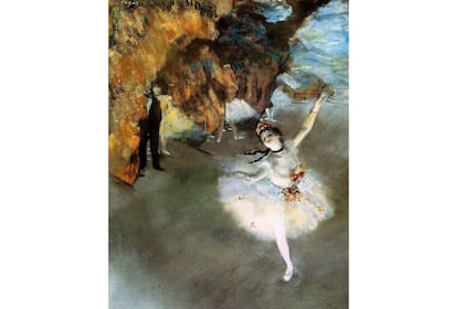 "L’etoile" (La estrella), uno de sus legendarios retratos de bailarinas de Edgar Degas, 1878, pertenece a la colección del Musée D’Orsay de París. El medio social del que Degas tomaba sus modelos era la Ópera, donde a fines del siglo XIX los hombres ricos de París iban en busca de chicas