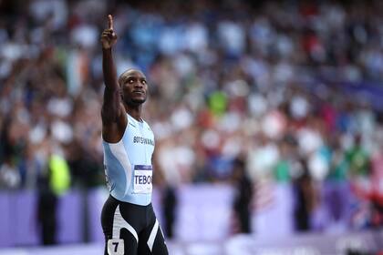 Letsile Tebogo, el ganador en la final de los 200m de los Juegos Olímpicos París 2024.