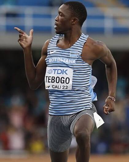 Letsile Tegobo tiene como ídolo al legendario Usain Bolt, por quien celebró de esa manera