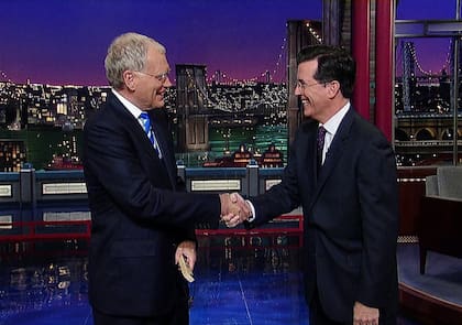 David Letterman y Stephen Colbert