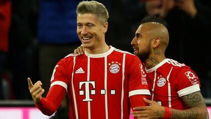 Lewandoski y Vidal convirtieron para el triunfo del Bayern Munich