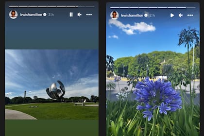 Lewis Hamilton en Buenos Aires y posteó algunas imágenes