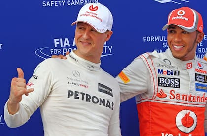 Leyendas de la F1: Michael Schumacher y Lewis Hamilton 