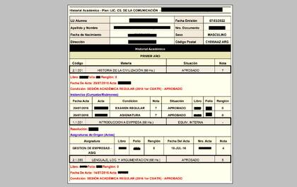 La historia académica online reemplaza a la tradicional libreta universitaria