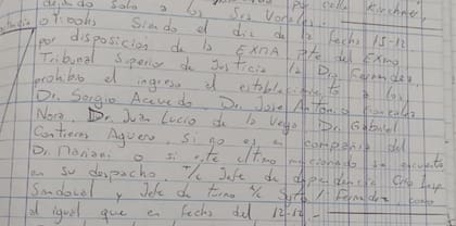 Libro de novedades del Tribunal Superior de Justicia, Santa Cruz.