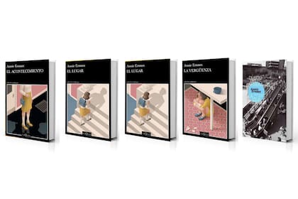 Libros de Annie Ernaux publicados en la Argentina por Tusquets y Milena Caserola