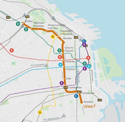 Licitan la obra para la línea F de subte