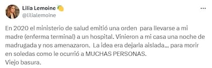 Lilia Lemoine, contra Ginés