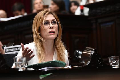 Lilia Lemoine, durante una sesión en la Cámara de Diputados