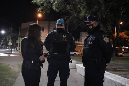 Liliana Rita Zárate Belleti, jefa de Policía, estuvo en varios puestos de control