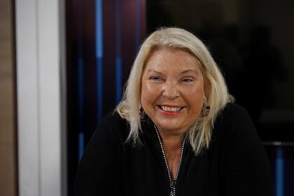 Lilita Carrió en la redacción de LA NACION