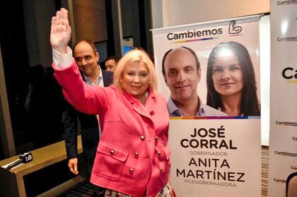 Lilita Carrió, presentó un proyecto de seguridad para la provincia, junto a José Corral candidato a gobernador de Santa Fe y Roy López Molina candidato a intendente de Rosario