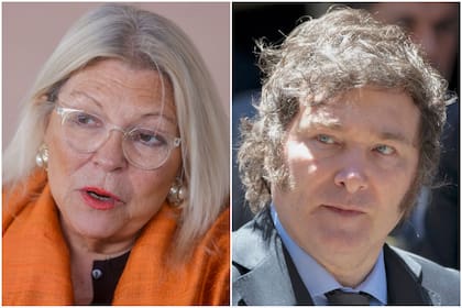 Lilita Carrió y Javier Milei
