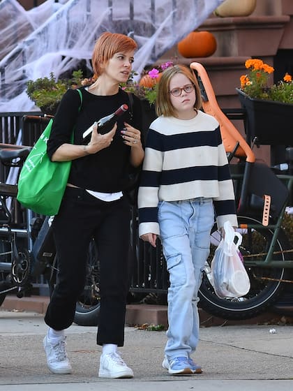 Lily Allen junto a su hija en Nueva York