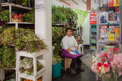 Limpias con hierbas aromáticas en el mercado de San Francisco