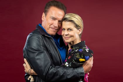 Linda Hamilton y Arnold Schwarzenegger, colegas y amigos