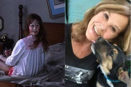 Linda Blair en una terrorífica escena de El exorcista y en la actualidad