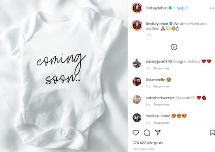 Lindsay Lohan anunció que está embarazada