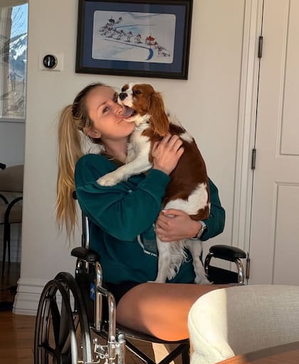 Lindsey Vonn durante la rehabilitación