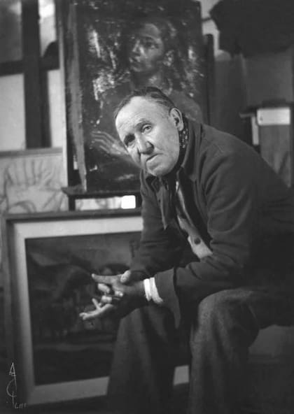 Lino Enea Spilimbergo en su taller