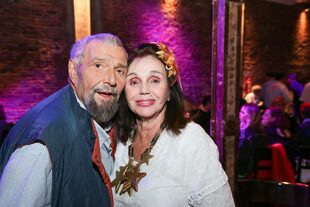 Lino y la actriz Marcela López Rey.
