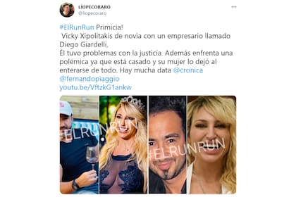 Lío Pecoraro aseguró que la mediática está viviendo un apasionado romance y reveló algunos detalles de la nueva relación