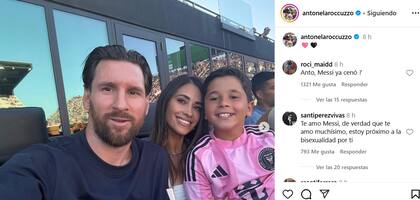 Lionel Messi, Antonela Roccuzzo y Mateo Messi, presentes en un entrenamiento de la academia del Inter Miami