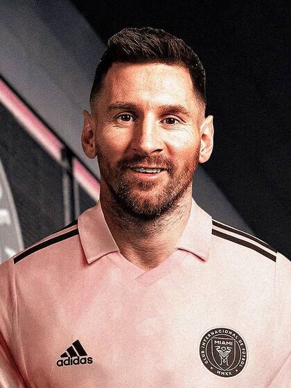 Lionel Messi como jugador del Inter Miami, en un fotomontaje