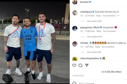 Lionel Messi compartió la primera foto desde Doha (Foto Instagram @leomessi)