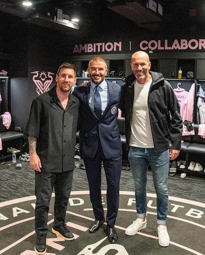 Lionel Messi, David Beckham y Zidane posaron en el vestuario de Inter Miami