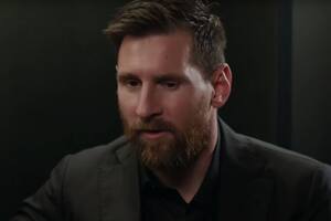 Lionel Messi, durante una entrevista con la televisión catalana