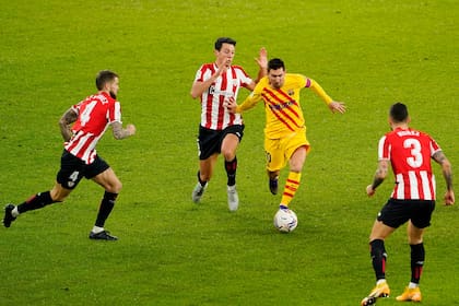 Lionel Messi fue la gran figura del partido que Barcelona derrotó por 3-2 al Athletic de Bilbao