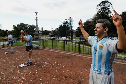 Lionel Messi en Plaza Francia