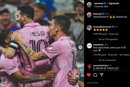 Lionel Messi festejó el gran triunfo del Inter Miami (Foto Instagram @leomessi)