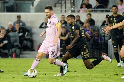 Lionel Messi fue titular en la victoria de Inter Miami ante Los Angeles FC (AP Foto/Mark J. Terrill)