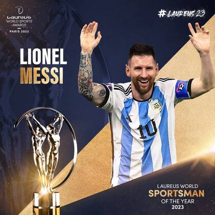Lionel Messi, ganador del premio a Deportista del año, en los Premios Laureus