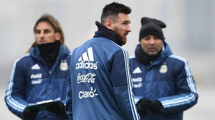Lionel Messi, Jorge Sampaoli DT de la selecion Argentina