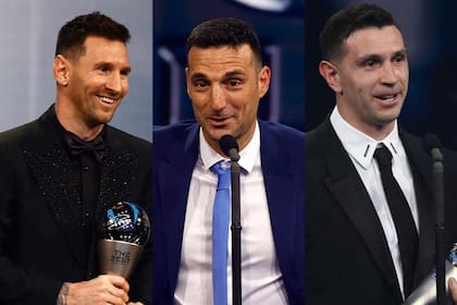 Lionel Messi, Lionel Scaloni y Emiliano "Dibu" Martínez le agradecieron a los argentinos tras ganar un premio The Best 2022