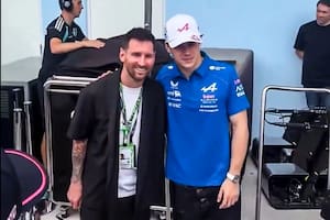 Colapinto largará en el 8° puesto en el Gran Premio de Miami de la Fórmula 1: la foto con Lionel Messi