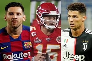 El récord de Mahomes: la comparación con los casos de Messi y Cristiano Ronaldo
