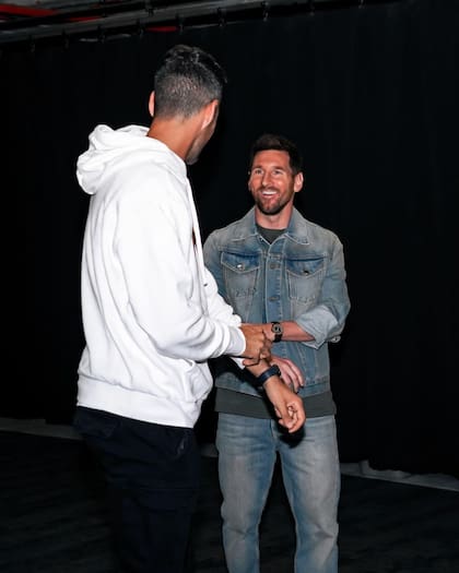 Lionel Messi presente en el partido de la NBA (Foto: Instagram @miamiheat)