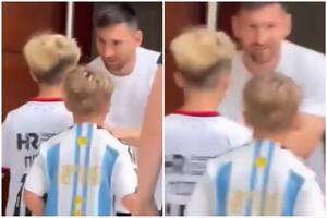 Lionel Messi llegó a Rosario y tuvo un gesto con un grupo de niños que le tocó la puerta de su casa